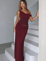 Unavailable Energy Maxi Dress Burgundy