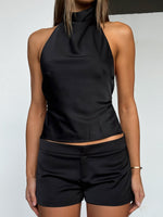 Time Passes Mini Shorts Black