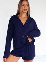 Dreamscape Long Sleeve Pyjama Set Navy