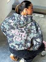 Offstage Printed Oversized Hoodie Washed Camo