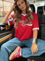 Hit A Home Run Oversized Jersey Red