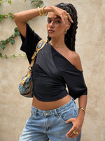 Marrakech Moments Cinched Waist Top Black