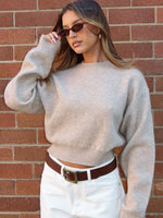 Can't Help Falling Knit Sweater Beige