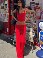 Studio 17 Lila Wide Leg Pants Red
