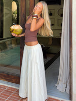 Lost In Your Love Maxi Skirt Cream
