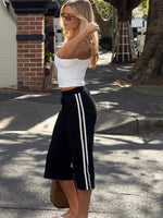 Stuck In A Daze Capri Track Pants Black