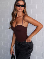 Stuck To You Bodysuit Chocolate