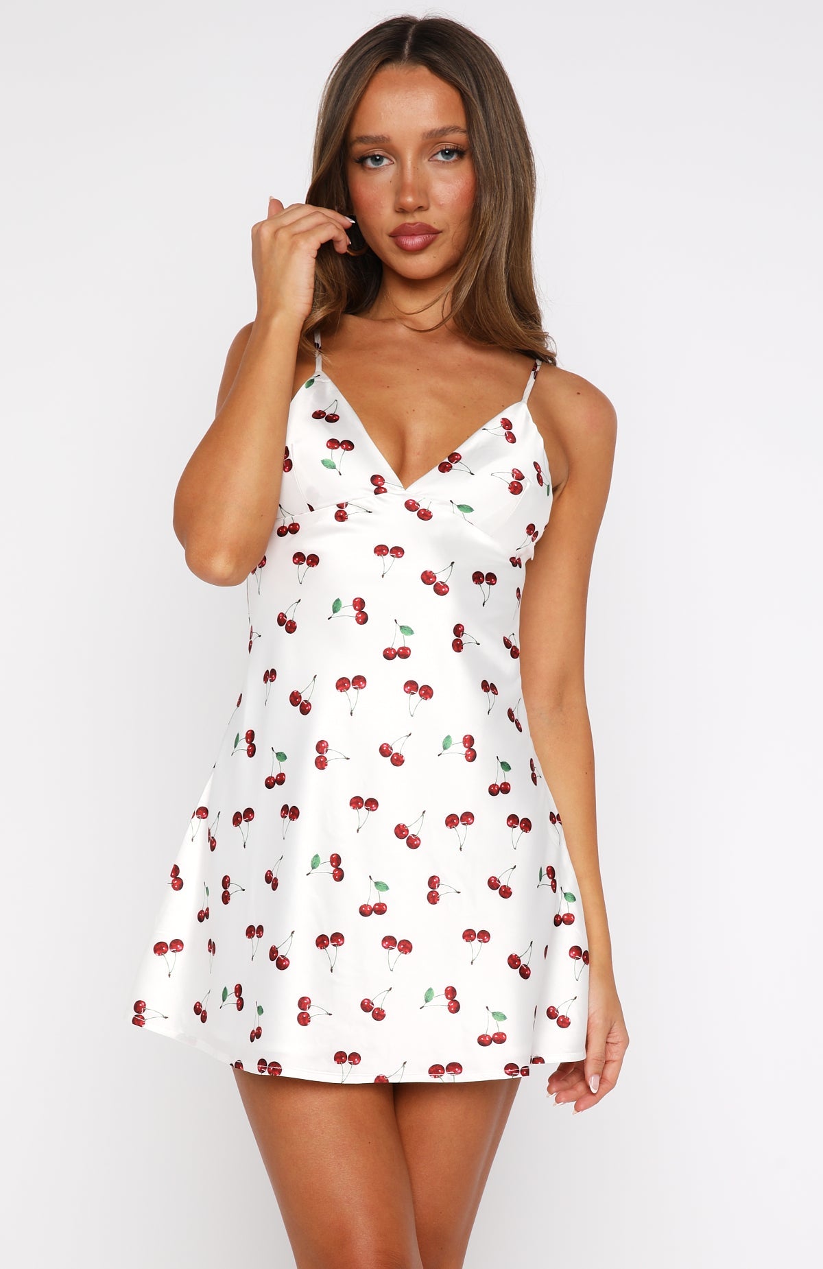 Let's Get Going Mini Dress Cherry