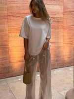 Caught Up In It Sequin Pants White