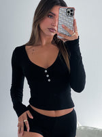 Girl Talk Pyjama Set Black