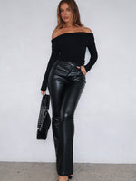 Good Luck Guaranteed PU Pants Black
