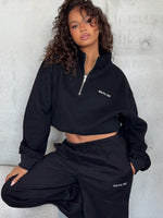 Test Drive Boxy Quarter Zip Sweater Black