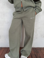 Test Drive Wide Leg Sweatpants Khaki