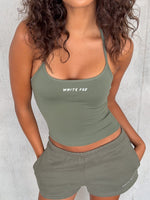 Test Drive Halter Top Khaki