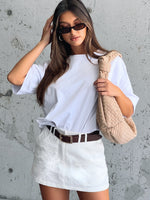 The Right One Mid Rise Mini Skort White