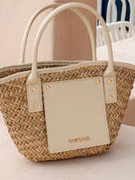 Vivienne Straw Top Handle Bag Cream