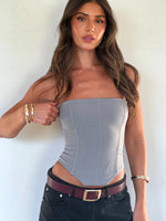 Let It Go Strapless Bustier Slate