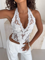 More Dreams Halter Top White