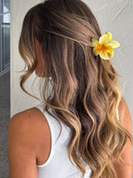 Floral Charm Hair Clip Yellow