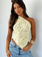 It's A Love Story Lace Top Lemon