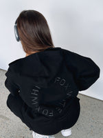 Stay Lifted Oversized Hoodie Black