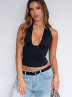 Girl's Weekend Halter Top Black
