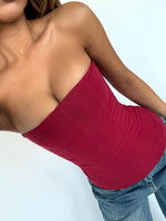 Tell Me A Secret Strapless Bustier Red