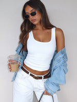 Let Me Adore You Ribbed Tank Top White