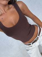 Mad About Love Tank Top Chocolate