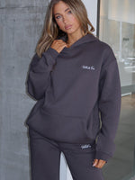Match Your Words Oversized Hoodie Charcoal