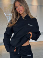 Match Your Words Oversized Hoodie Black