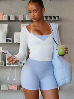 Power Princess Off Shoulder Long Sleeve Top Cream