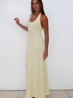 Took A Chance Halter Maxi Dress Lemon