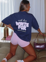 With Love Always Oversized Tee Navy