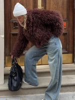 Weekend Away Faux Fur Jacket Chocolate