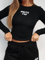 Young And Impatient Long Sleeve Baby Tee Black