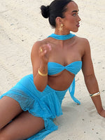 Inner Goddess Lace Maxi Dress Blue