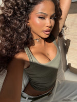 Chill Vibes Tank Top Khaki