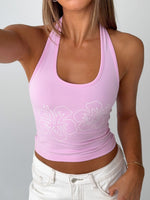 Honey Hustle Halter Top Pink