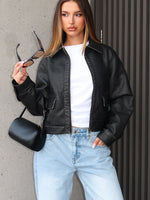 I Know Love PU Jacket Black