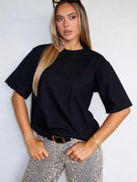 Let It Out Oversized Tee Black