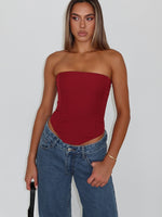 Let It Go Strapless Bustier Wine