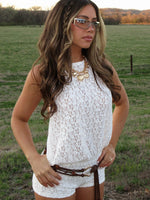 Misbehave Playsuit Off White