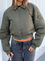 Something Forgotten Bomber Jacket Khaki
