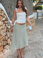 Hidden Grace Midi Skirt Sage