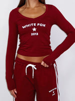 Found You Out Long Sleeve Top Burgundy