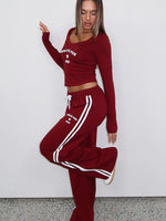 Found You Out Track Pants Burgundy