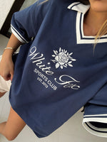 Along The Way Oversized Jersey Navy