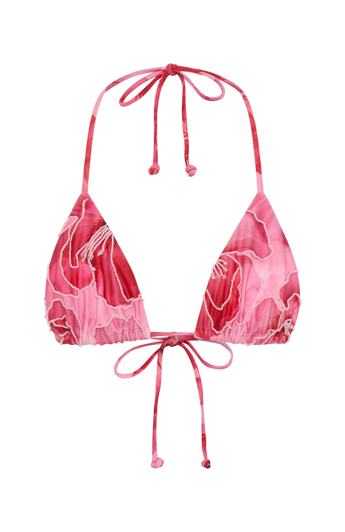 Baia Coast Beaded Bikini Top Sugar Rose
