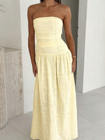 Bittersweet Babe Strapless Broderie Maxi Dress Butter